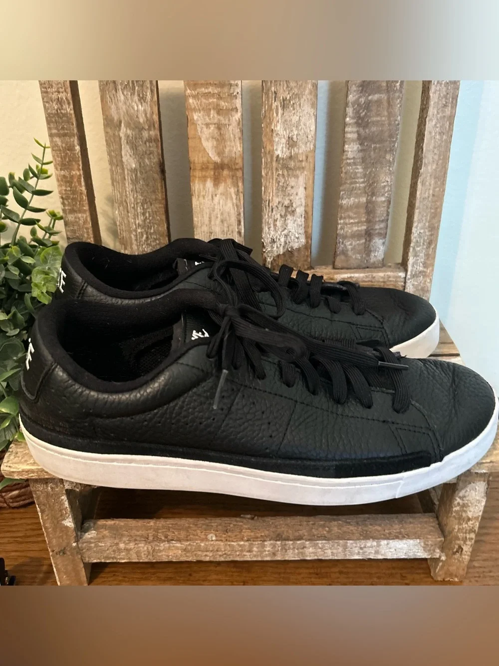 Nike Blazer Low X Black Leather Sneakers DA2045-001 Mens Size 7